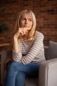 Picture of woman deep in thought