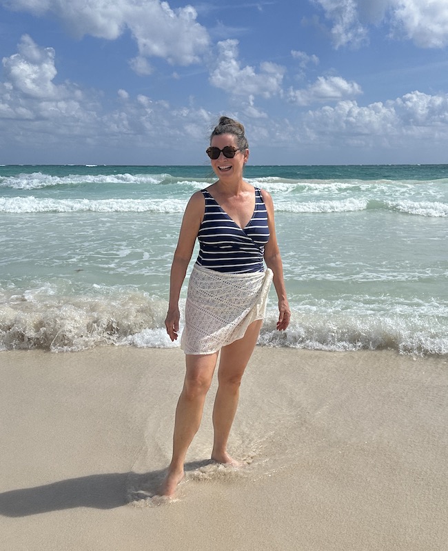 picture of author sara on the beach