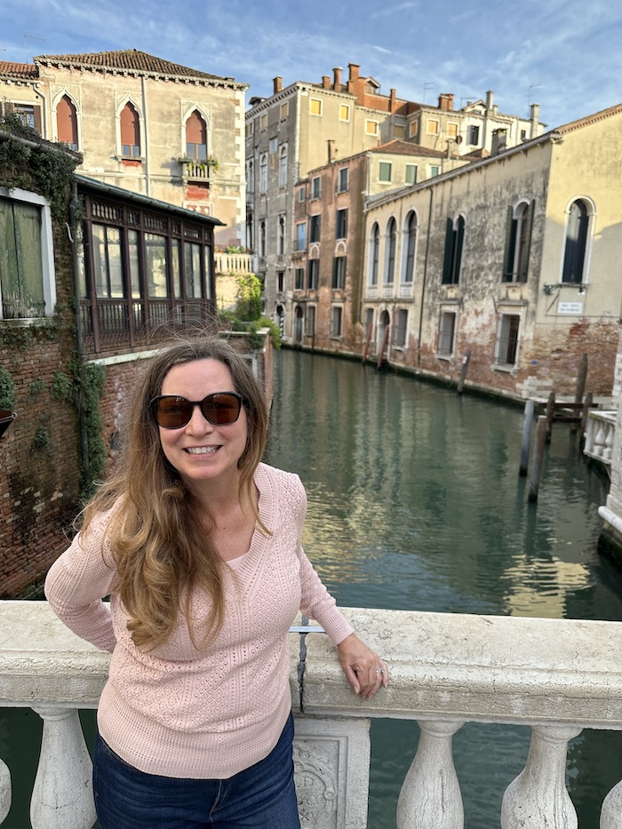 Picture of author Sara in Venice