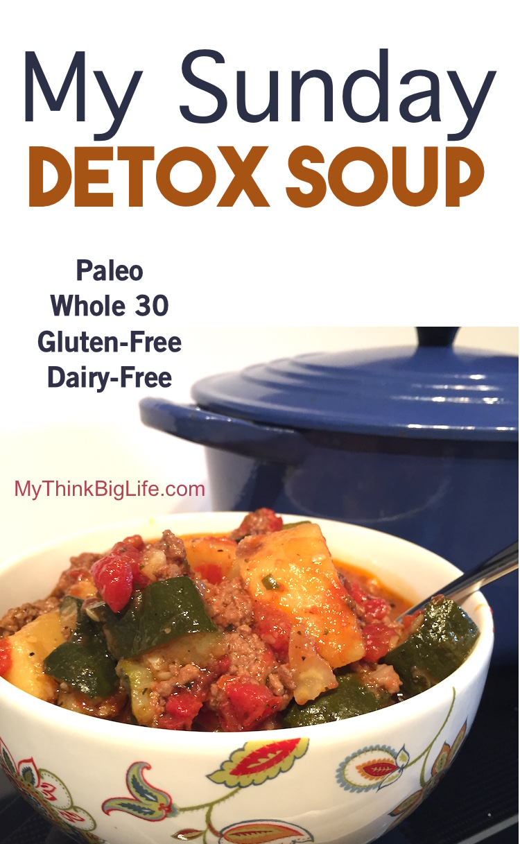 This is my go-to soup to get me back on track. It is EASY, delicious, and always makes me feel great. Plus it's gluten-free, dairy-free, paleo, and Whole 30. Enjoy!