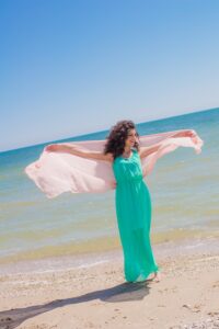 Picture of woman on the beach