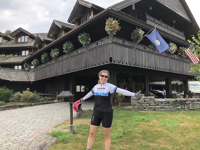 Picture of author sara at Von Trapp home