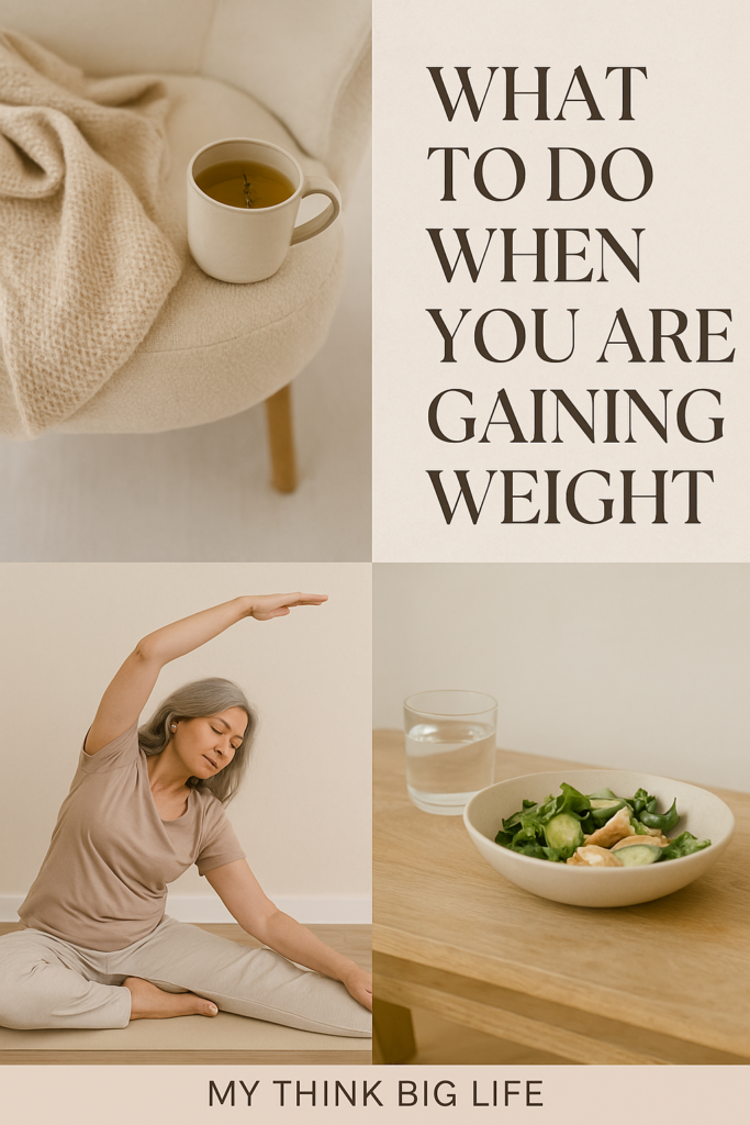 Pin for pinterest that says: what to do when you are gaining weight