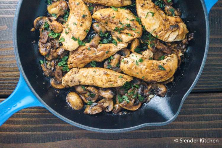 Balsamic Chicken with Mushrooms and Thyme 