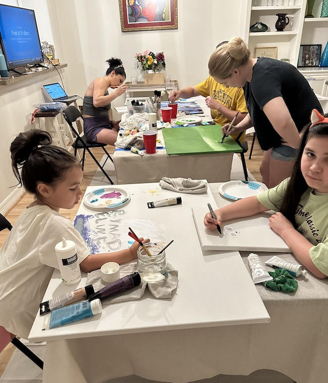 Picture of author's family painting